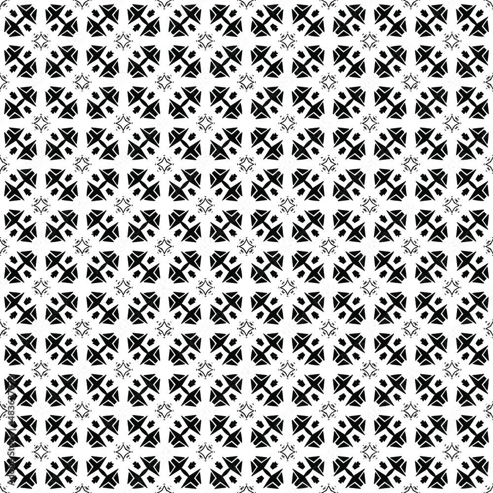 Black and white surface pattern texture. Bw ornamental graphic design. Mosaic ornaments. Pattern template. Vector illustration. Black and white surface pattern texture. Bw ornamental graphic design. Mosaic ornaments. Pattern template. Vector illustration.