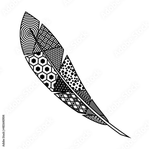 pluma con patrón 2
