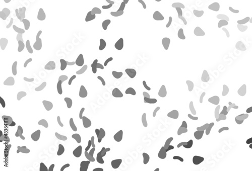 Light Silver  Gray vector texture with random forms.