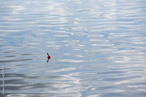 Fishing float on calm water