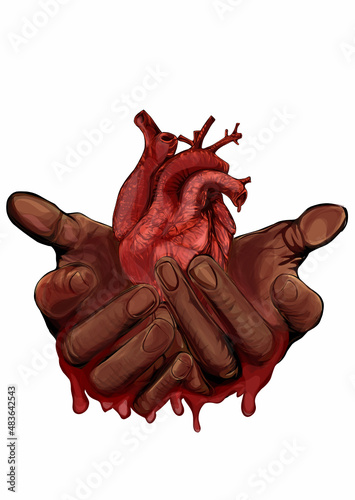 hand with blood