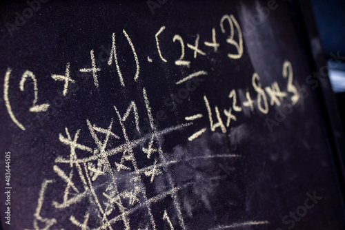 math with chalk on blackboard