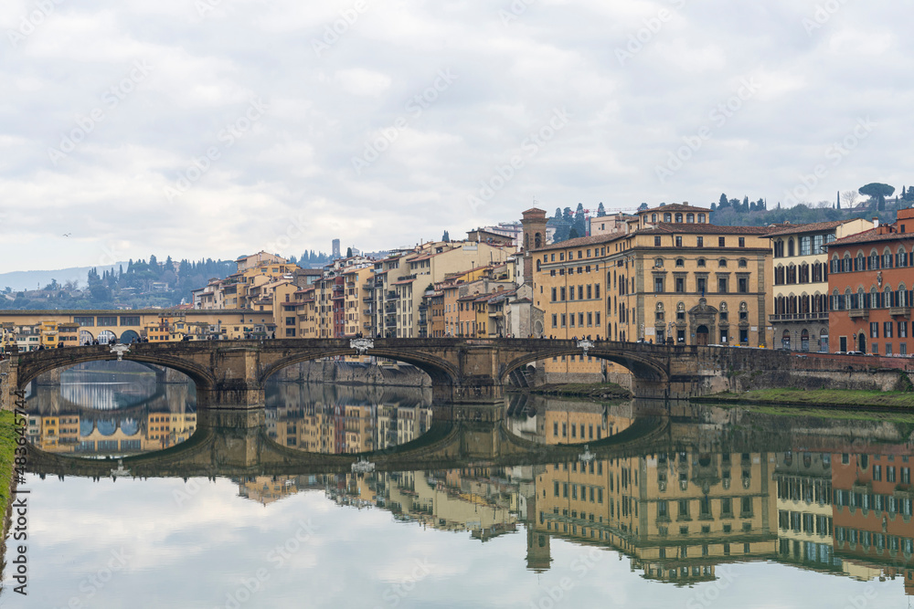 Santa Trinita bridge in Florenze, Italy.