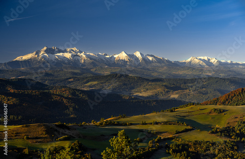 Fototapeta Naklejka Na Ścianę i Meble -  Pieniny, Tatry, Karpaty, Polska, Trzy korony, owce, redyk, 