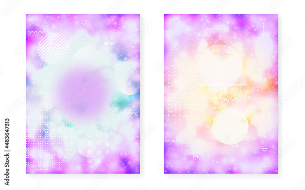 Hologram Pattern. Purple Shiny Presentation. Soft Pearlescent Te