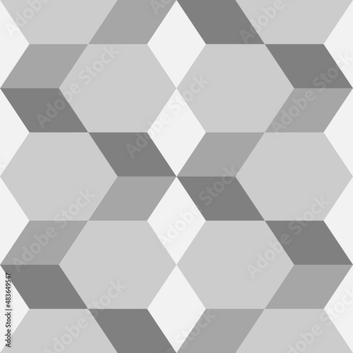 Rhombuses, hexagons, diamonds, lozenges. Mosaic. Flooring background. Ethnic tiles motif. Geometric wallpaper. Polygons backdrop. Digital paper, web design, textile print. Seamless abstract pattern.