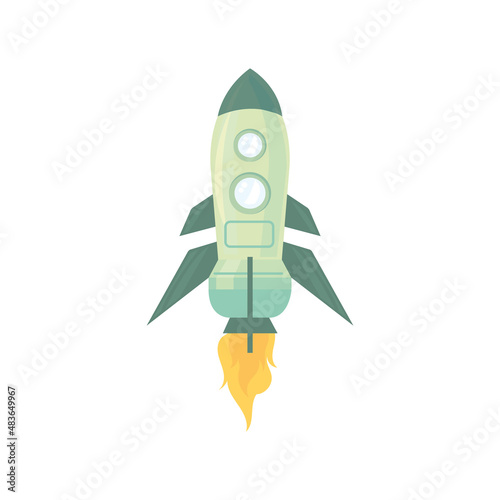 green rocket illustration