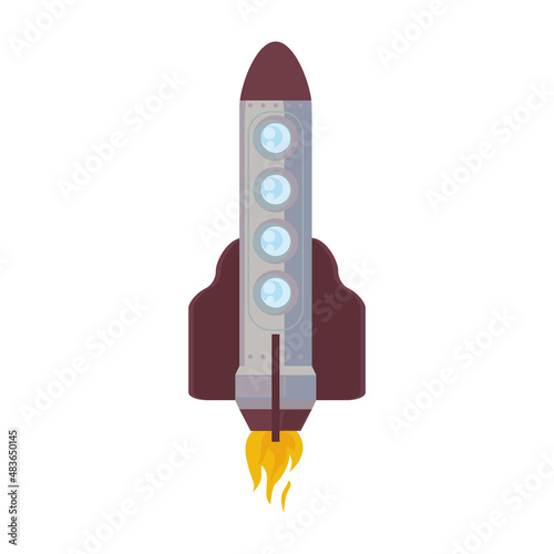 gray rocket illustration