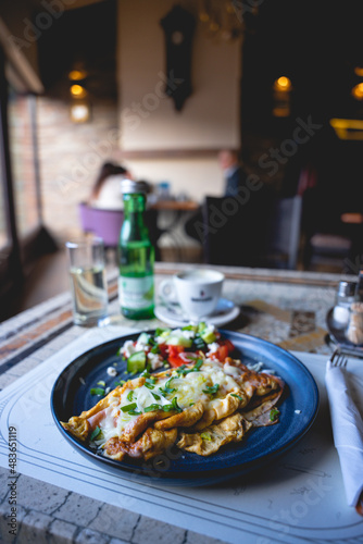 Omelette breakfast.