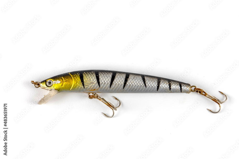 Fishing lure wobbler isolated on white Fishing lure wobbler isolated on white
