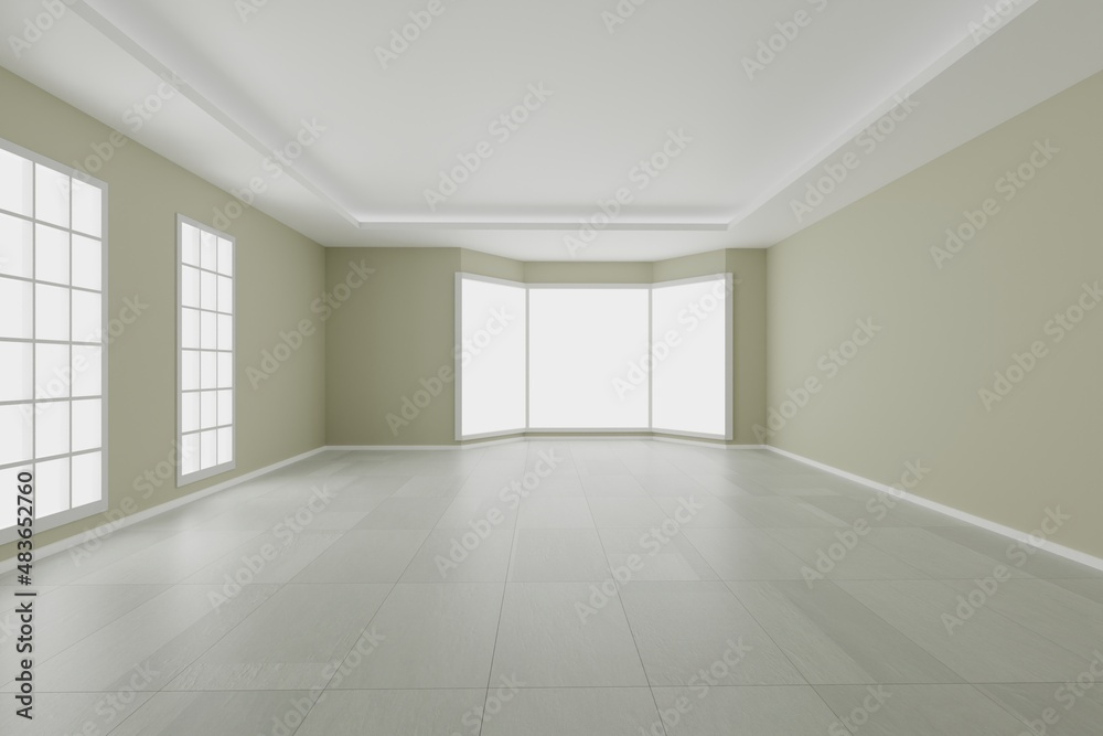 Empty room interior 3d rendering Empty room interior 3d rendering
