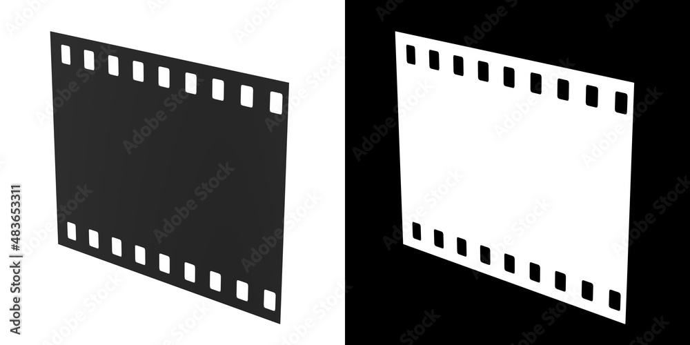 Fototapeta premium 3D rendering illustration of a photo film module