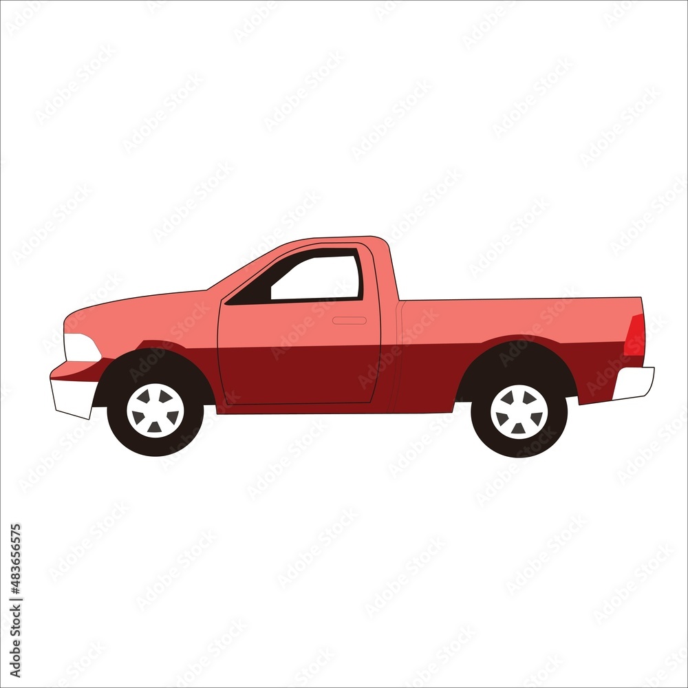 pickup truck vehicle illustration vector design