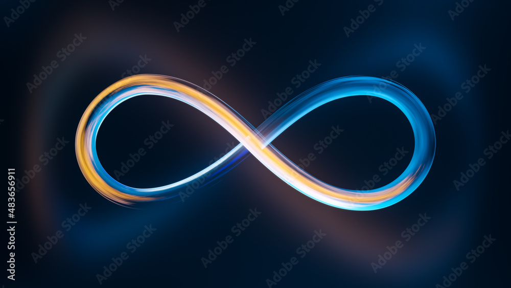 neon infinity metaverse symbol neon infinity metaverse symbol