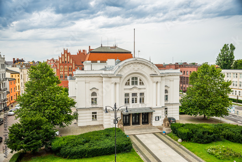 Torun, Poland - August 11, 2021. Wiliam Horzyca Theatre in Summer photo