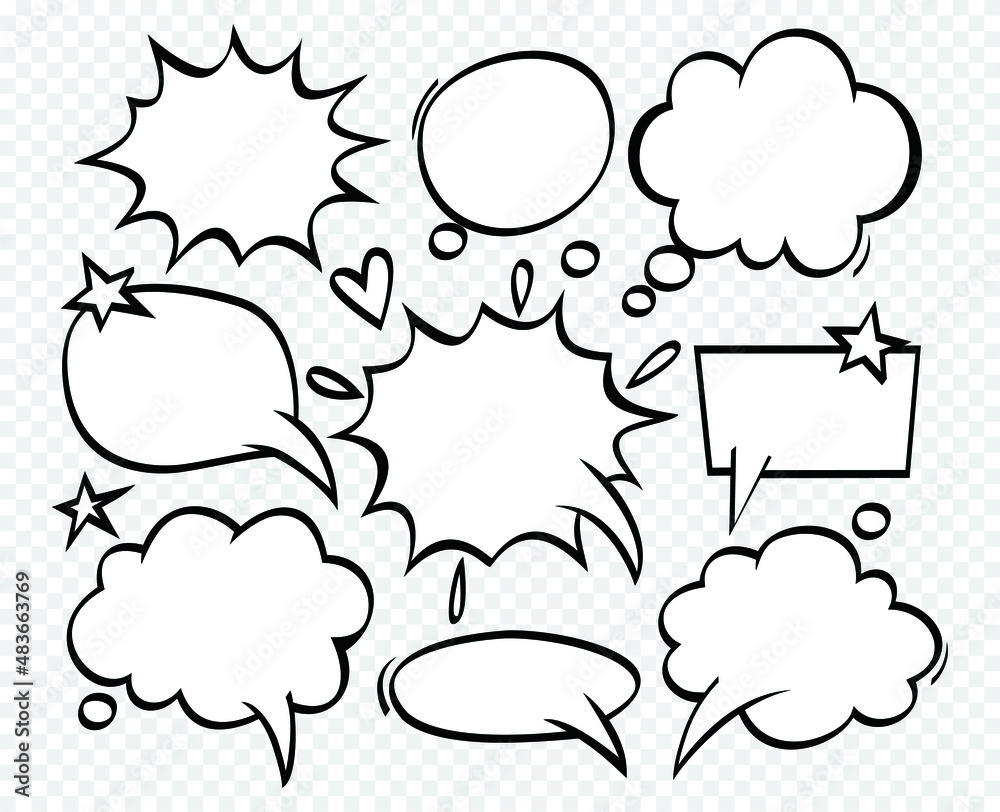 custom made wallpaper toronto digitalA collection of comic speech bubbles. comic speech bubbles doodle set