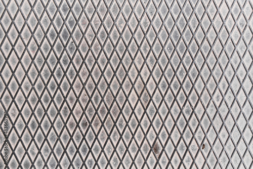  Metal texture grid background, outdoor