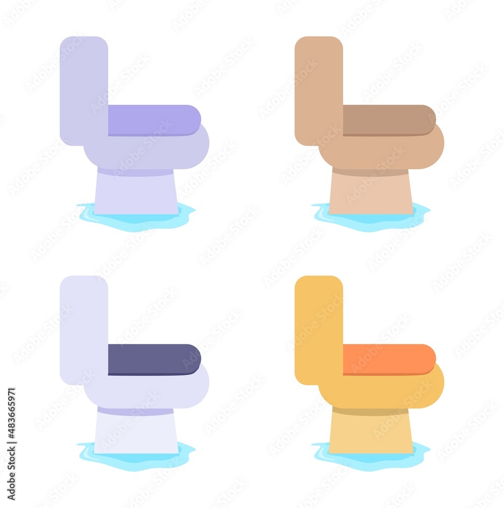 Vector illustration set of an toilet seat, for home furnishings and toilet ads Vector illustration set of an toilet seat, for home furnishings and toilet ads