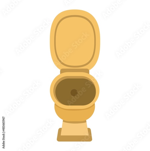 Vector illustration of an open toilet seat, for home furnishings and toilet ads