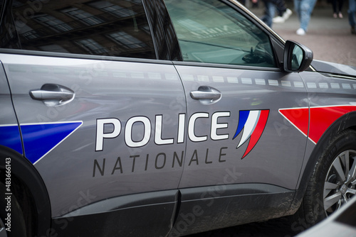 Strasbourg - France - 29 January 2022 - closeup of french national police car parked in the street
