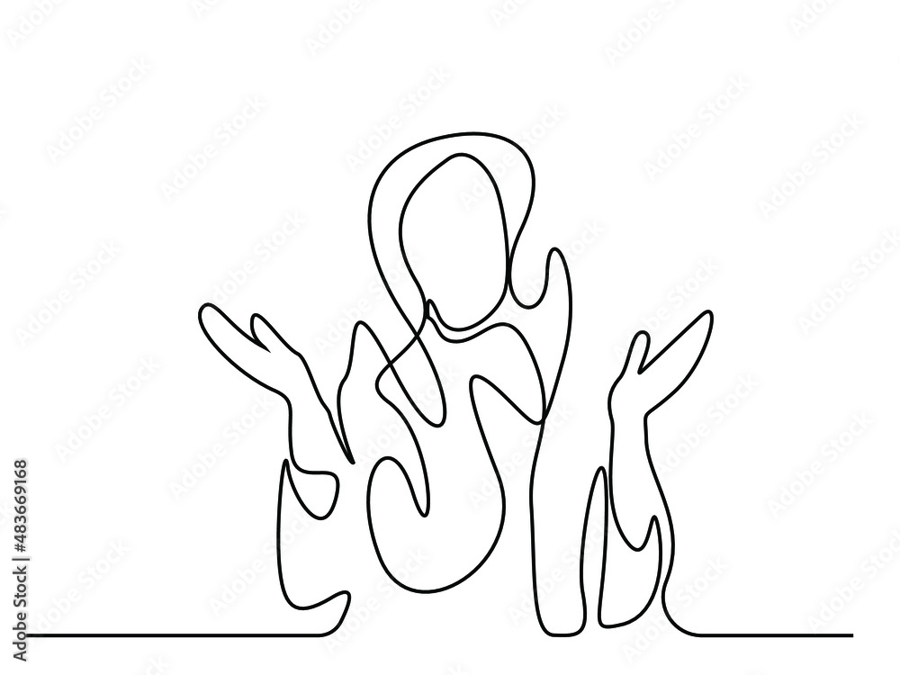 confused and thinking woman raising her hands up confused and thinking woman raising her hands up