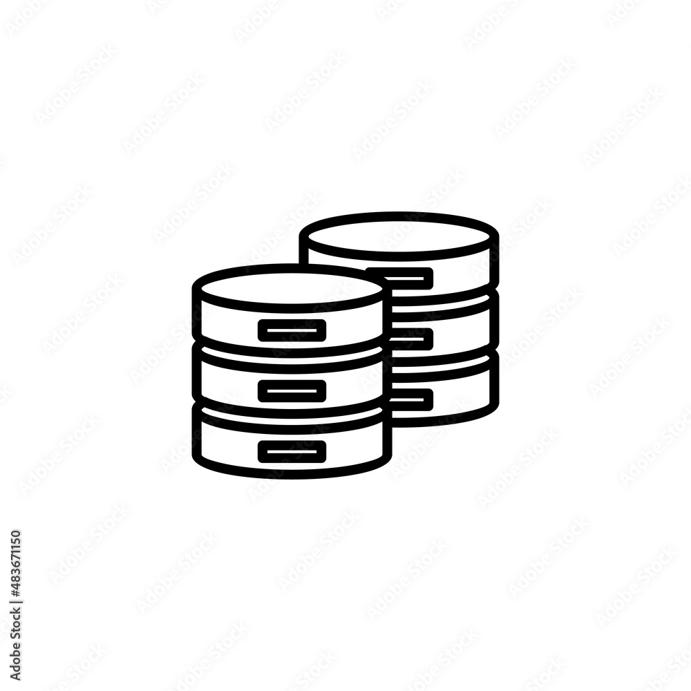 Database icon. database sign and symbol Database icon. database sign and symbol