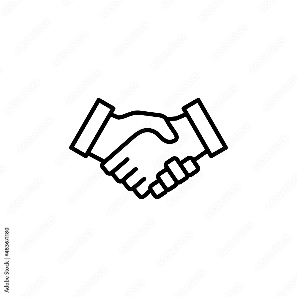 Handshake icon. business handshake sign and symbol. contact agreement Handshake icon. business handshake sign and symbol. contact agreement