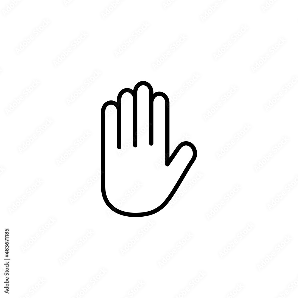 Hand icon. hand sign and symbol. hand gesture Hand icon. hand sign and symbol. hand gesture
