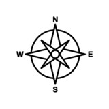 Compass icon. arrow compass icon sign and symbol