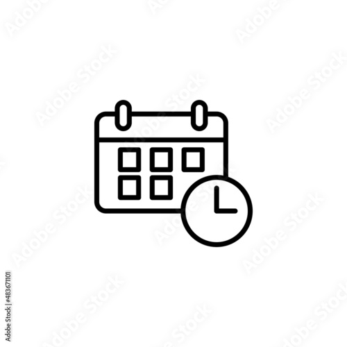 Calendar icon. Calender sign and symbol. Schedule icon symbol