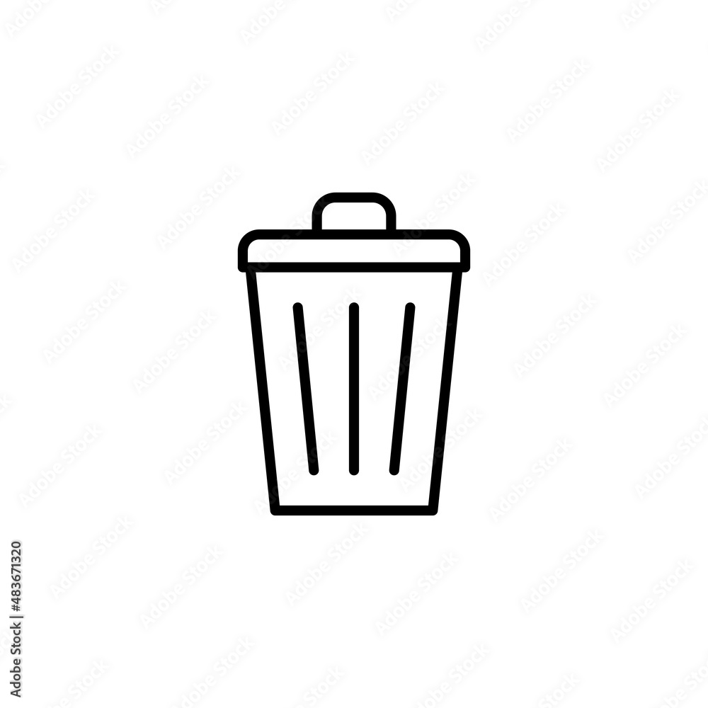 Trash icon. trash can icon. delete sign and symbol. Trash icon. trash can icon. delete sign and symbol.