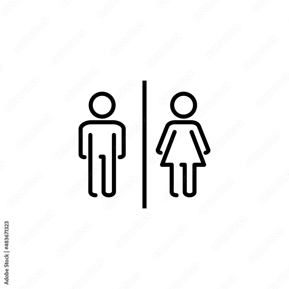Toilet icon. Girls and boys restrooms sign and symbol. bathroom sign. wc, lavatory Toilet icon. Girls and boys restrooms sign and symbol. bathroom sign. wc, lavatory