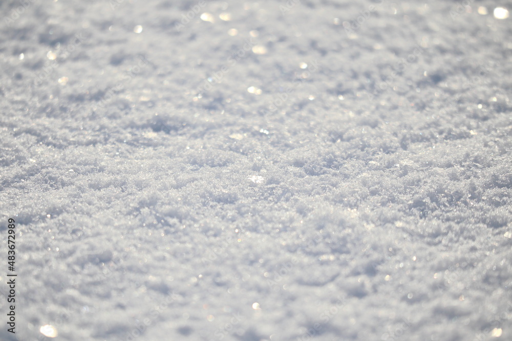Obraz premium 雪のきらめきと玉ボケ