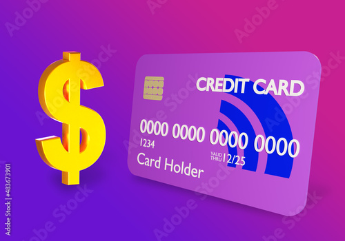 Dollar credit card. Banking...