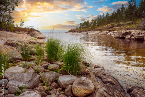 Ladoga in Karelia. Northern...
