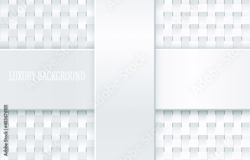 White luxury background. Vector illustration.