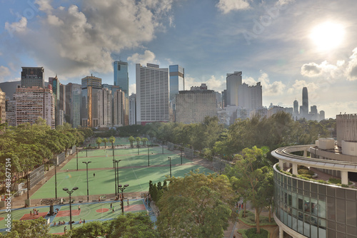 Photography the victoria park at hong kong 2017