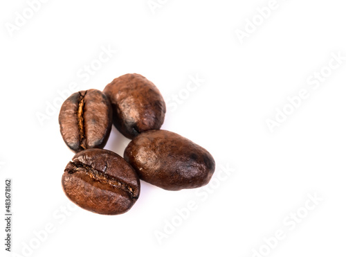 Wallpaper Mural Arabica and Robusta roasted coffee beans isolated in white background cutout Torontodigital.ca