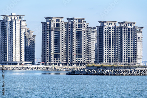 Landscape of Haihua Island under construction in Hainan Province, China photo