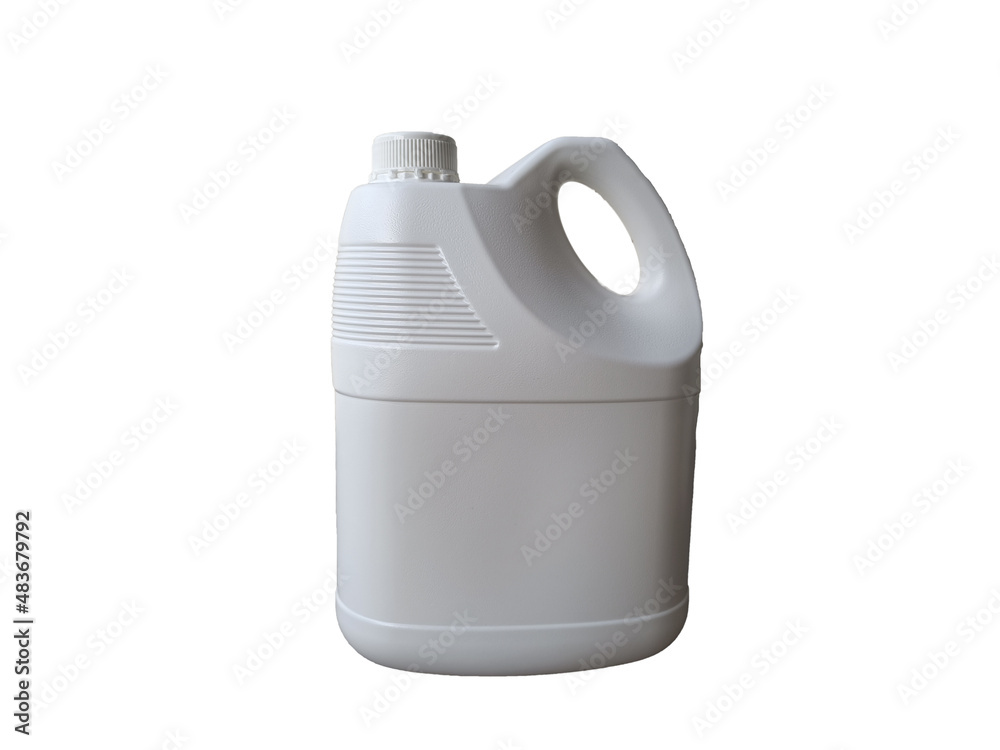 Obraz premium blank packaging white plastic gallon isolated on white background