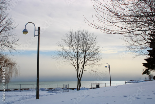 Winter Landscapes at Scarborough Bluffs Park, Ontario, Canada