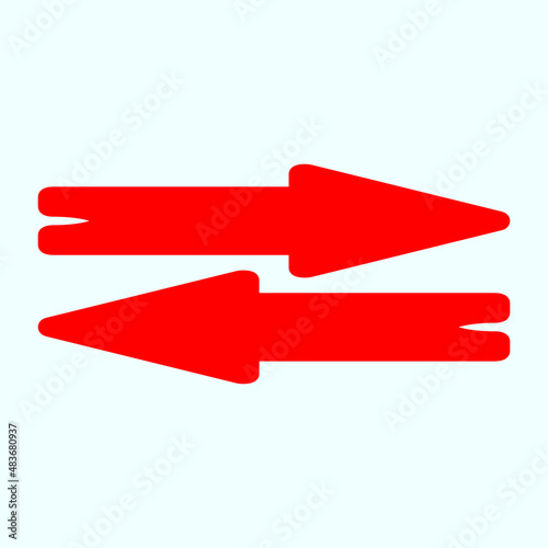 Red arrow icon vector EPS- 10