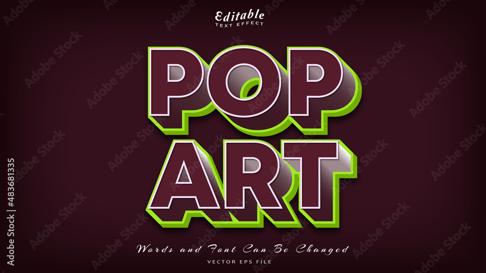 pops editable text effect free font