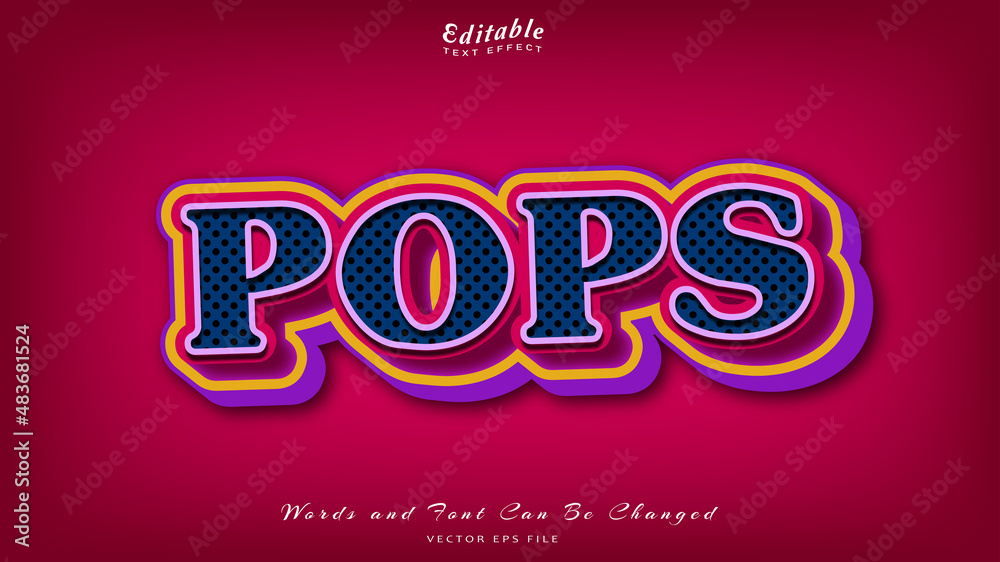 pops editable text effect free font pops editable text effect free font
