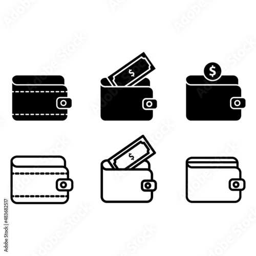 Wallet Icon Vector Design Template.