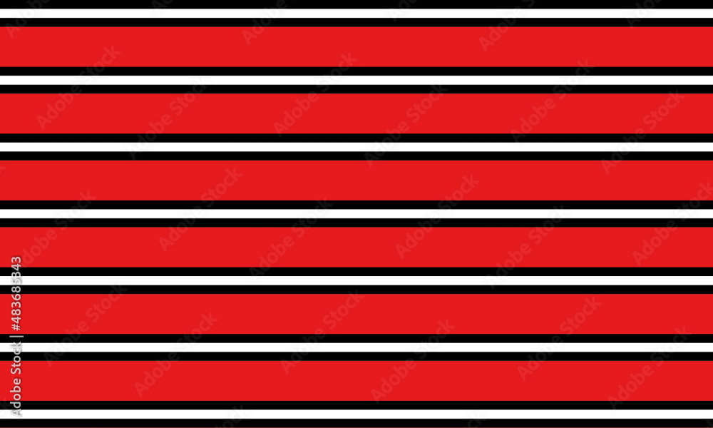 red and white stripes, red and black circles red and white stripes, red and black circles