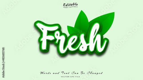 fresh editable text effect