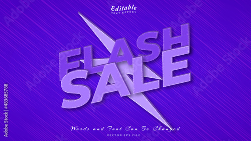 flash sale editable text effect, free font