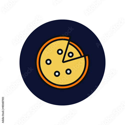 Pizza Isolated Vector icon which can easily modify or edit
