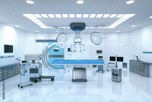 Surgery room interior with amenities